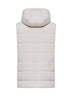 Pink knit padded hooded vest