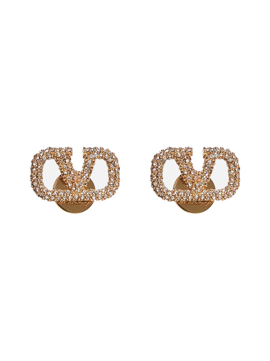 Gold VLogo Signature earrings