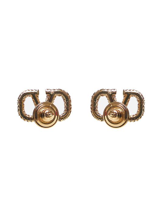 Gold VLogo Signature earrings