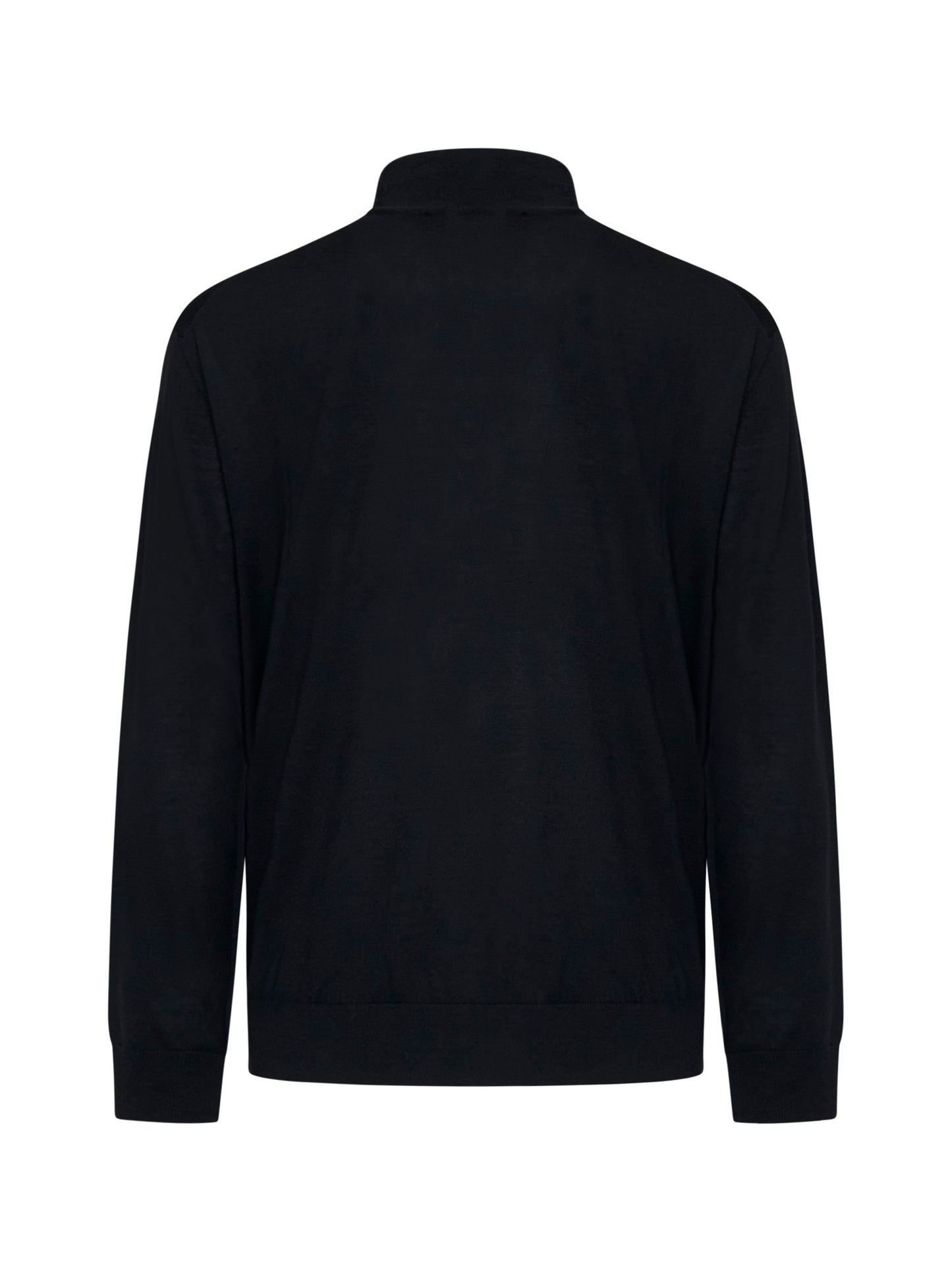 Maglia lupetto in lana vergine nera
