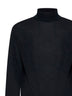 Maglia lupetto in lana vergine nera