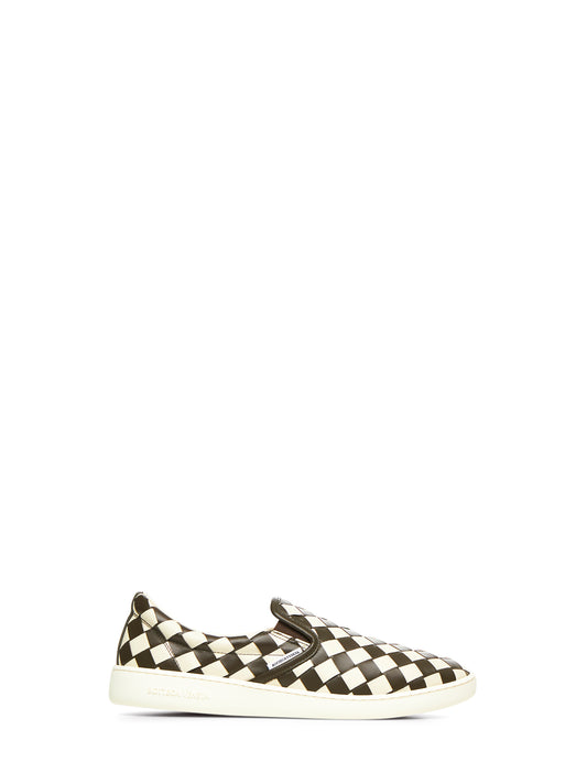 Sawyer Two-Tone Intrecciato Leather Slip-On Sneakers