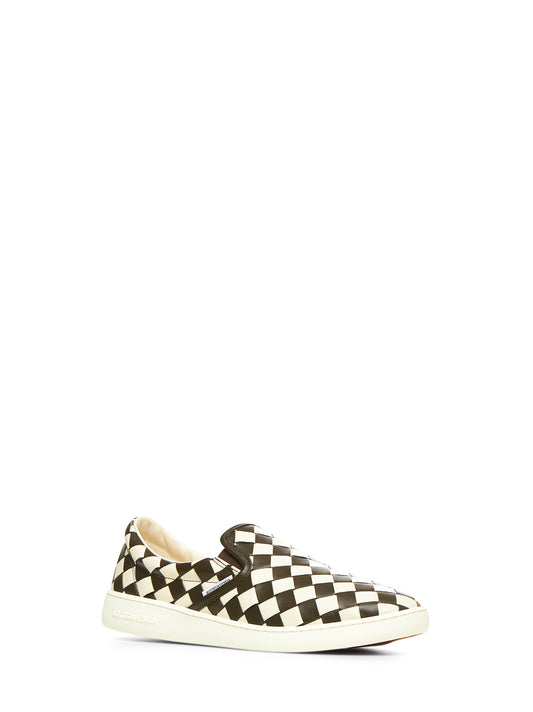 Sawyer Two-Tone Intrecciato Leather Slip-On Sneakers