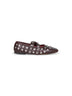 Brown Ryder Popper-Studded ballet flats