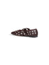 Brown Ryder Popper-Studded ballet flats