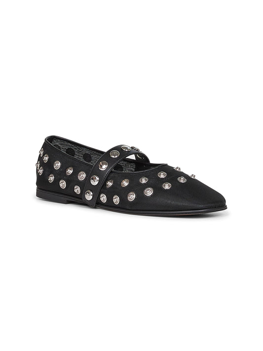 Black Ryder Popper-Studded ballet flats