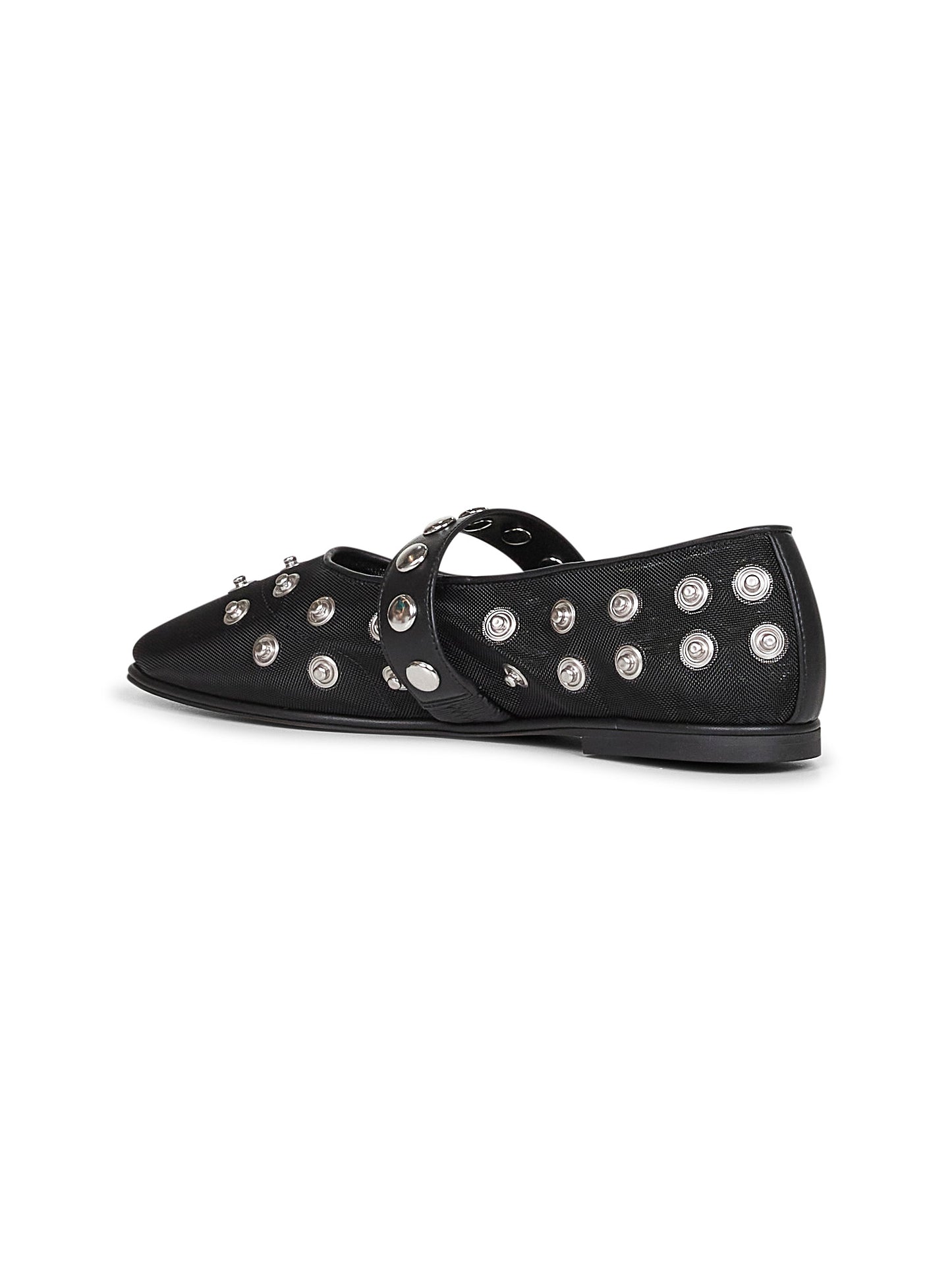 Black Ryder Popper-Studded ballet flats