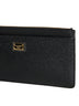 Large black Dauphine leather card case