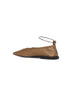 Green nappa leather Ring ballet flats