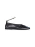 Black nappa leather Ring ballet flats