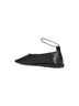 Black nappa leather Ring ballet flats
