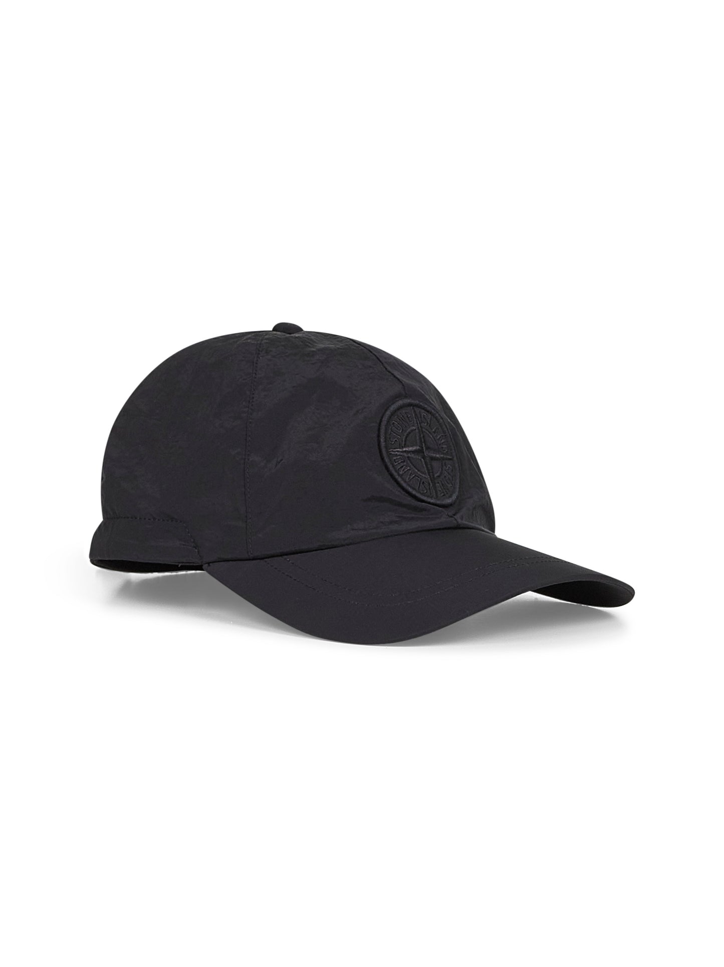 Black nylon baseball cap