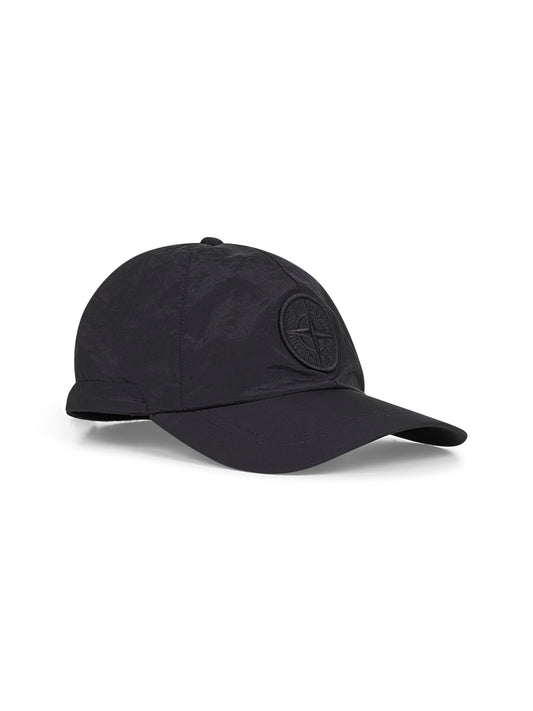 Black nylon baseball cap