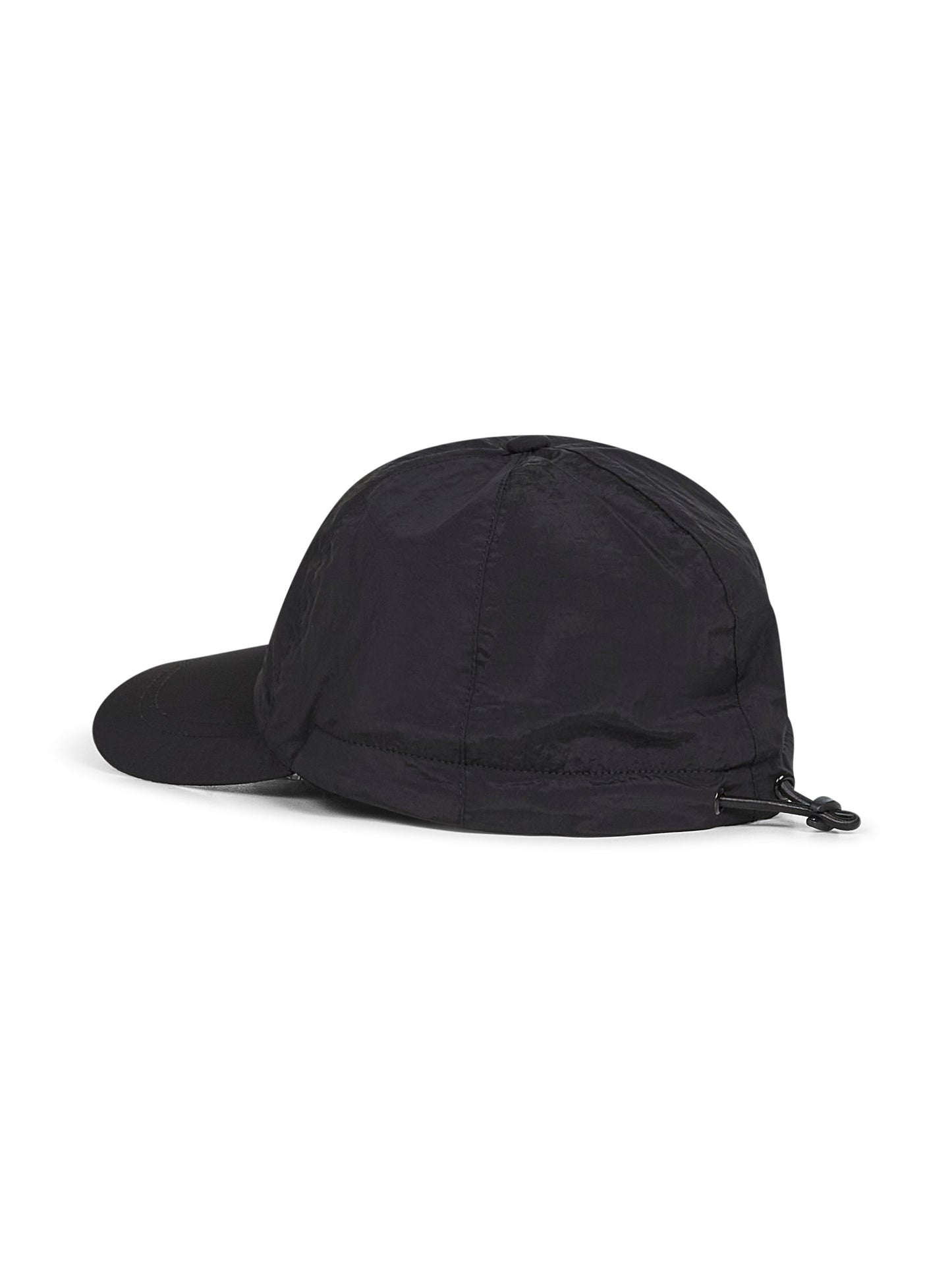 Black nylon baseball cap