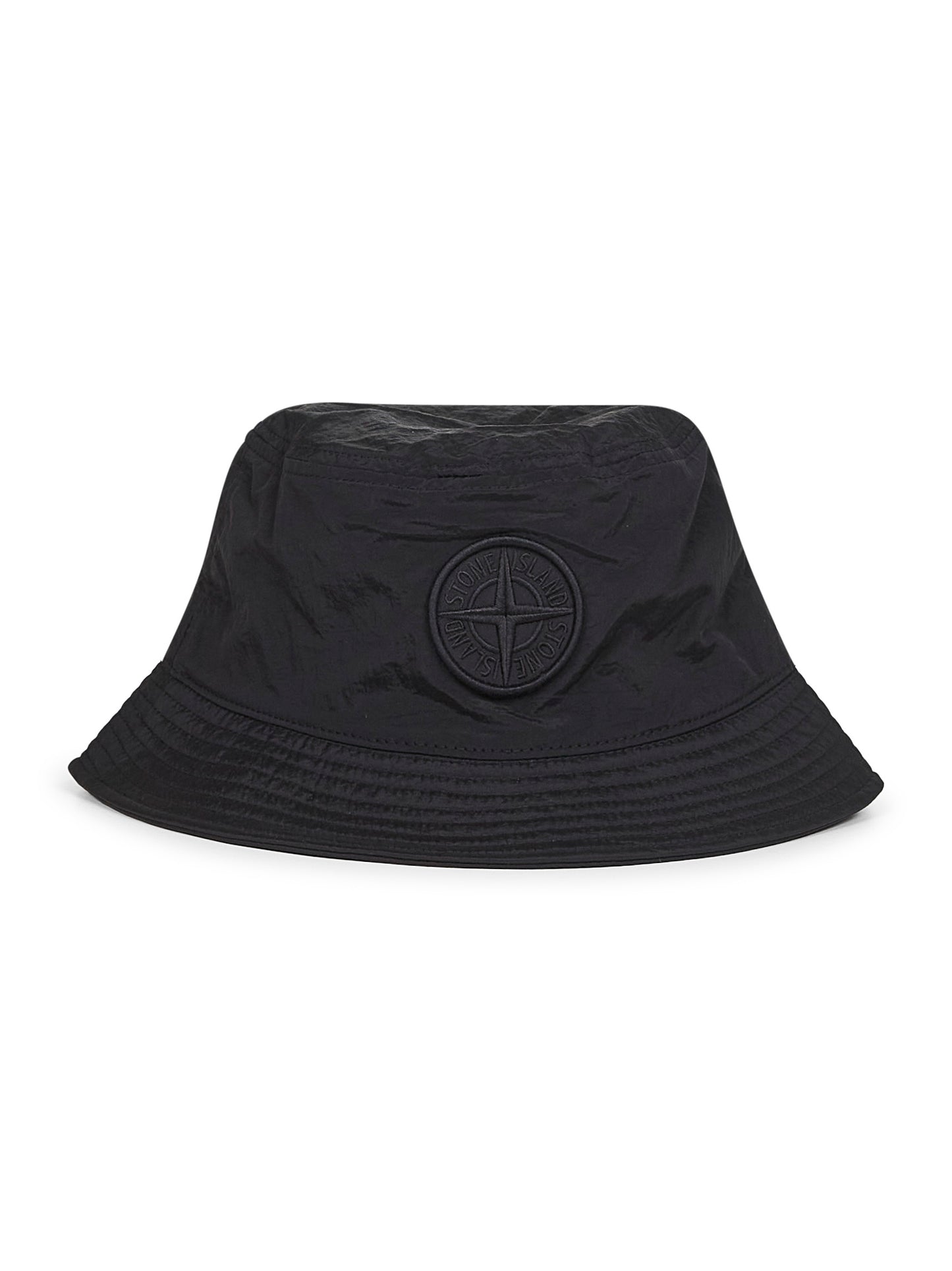 Black nylon bucket hat