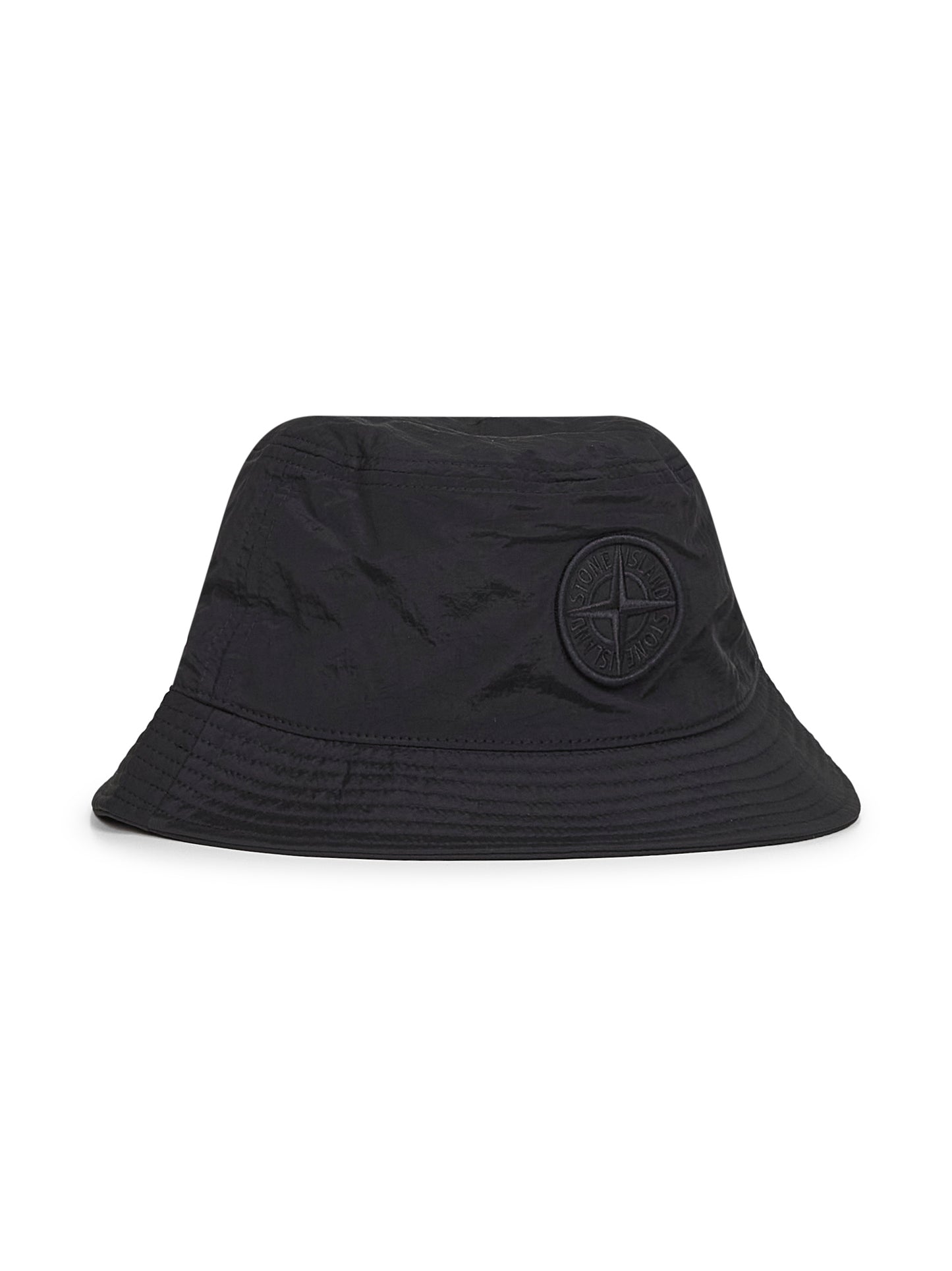 Black nylon bucket hat