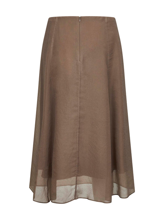 Clay Crispy silk Circle skirt