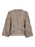 Beige melange cable knit cardigan