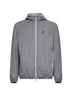 Grey nylon hooded jacket