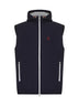 Blue nylon hooded vest
