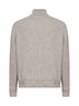 Grey suede and knit bomber jacket