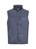 Light blue suede sleeveless down jacket