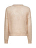Beige Dazzling Mesh crewneck sweater