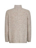 Beige Mouliné knit cardigan