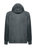 Grey Diagonal Raised Fleece Mixed zip-up hoodie
