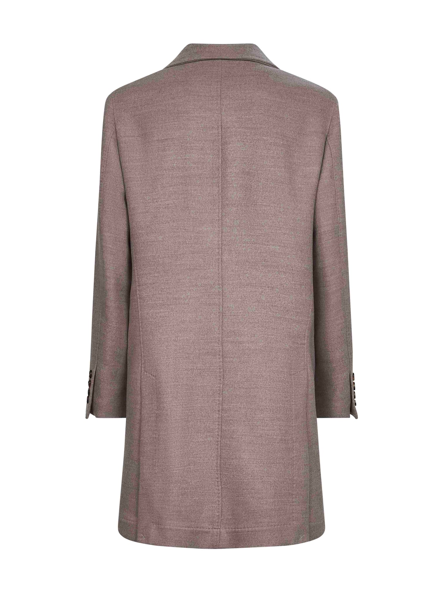 Clay wool single-breasted coat