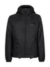 Piumino con cappuccio in Re-Nylon nero