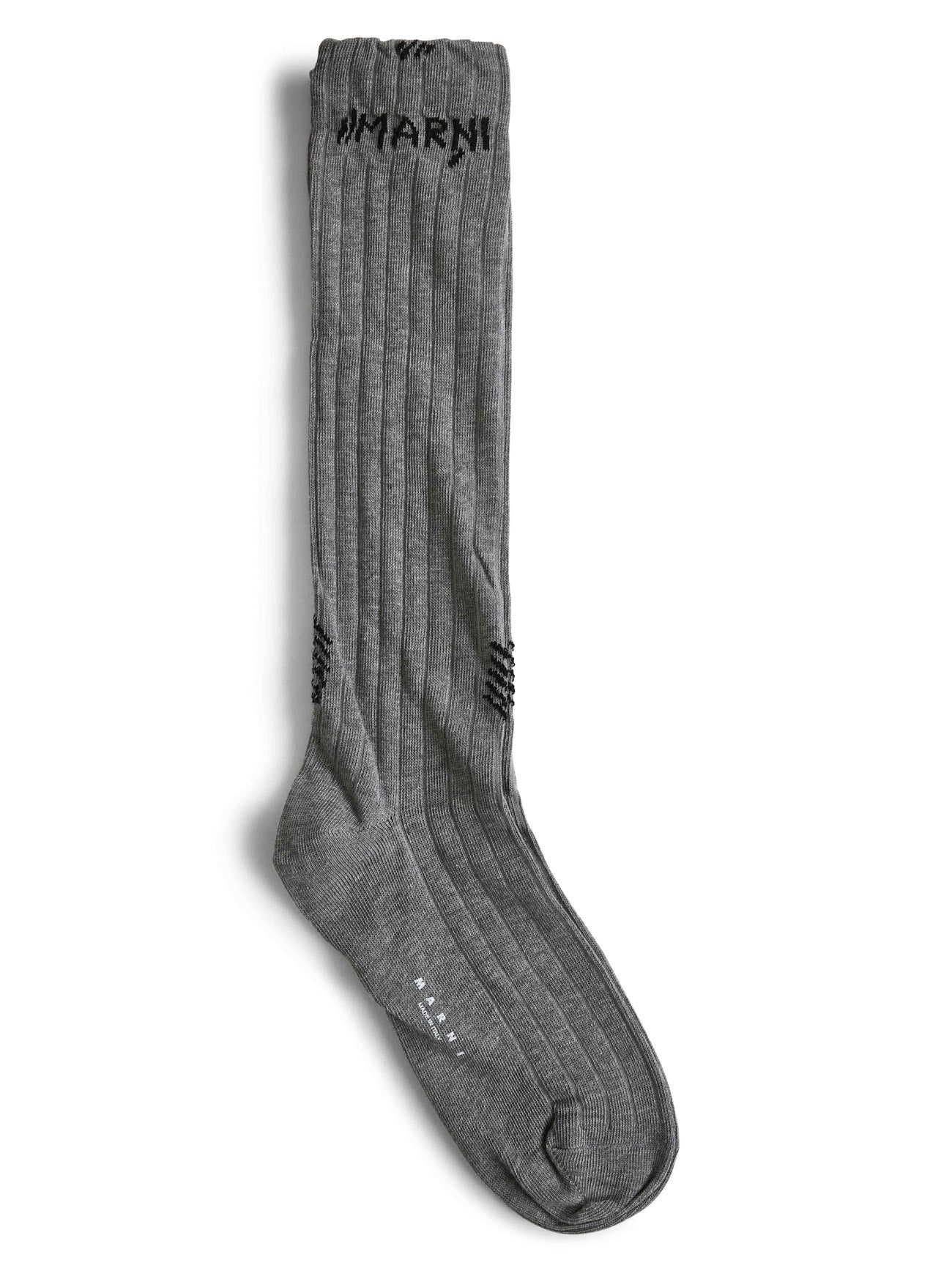 Grey Marni Mending ribbed socks