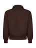 Felpa stile polo in cotone marrone