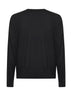Maglia girocollo in lana nera