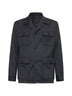 Grey herringbone wool Field Jacket