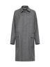 Herringbone wool and cashmere coat
