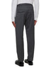 Grey herringbone wool tailored trousers