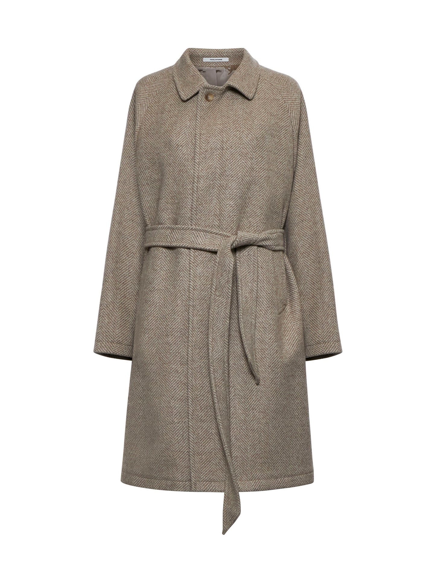 Belted wool and cashmere coat
