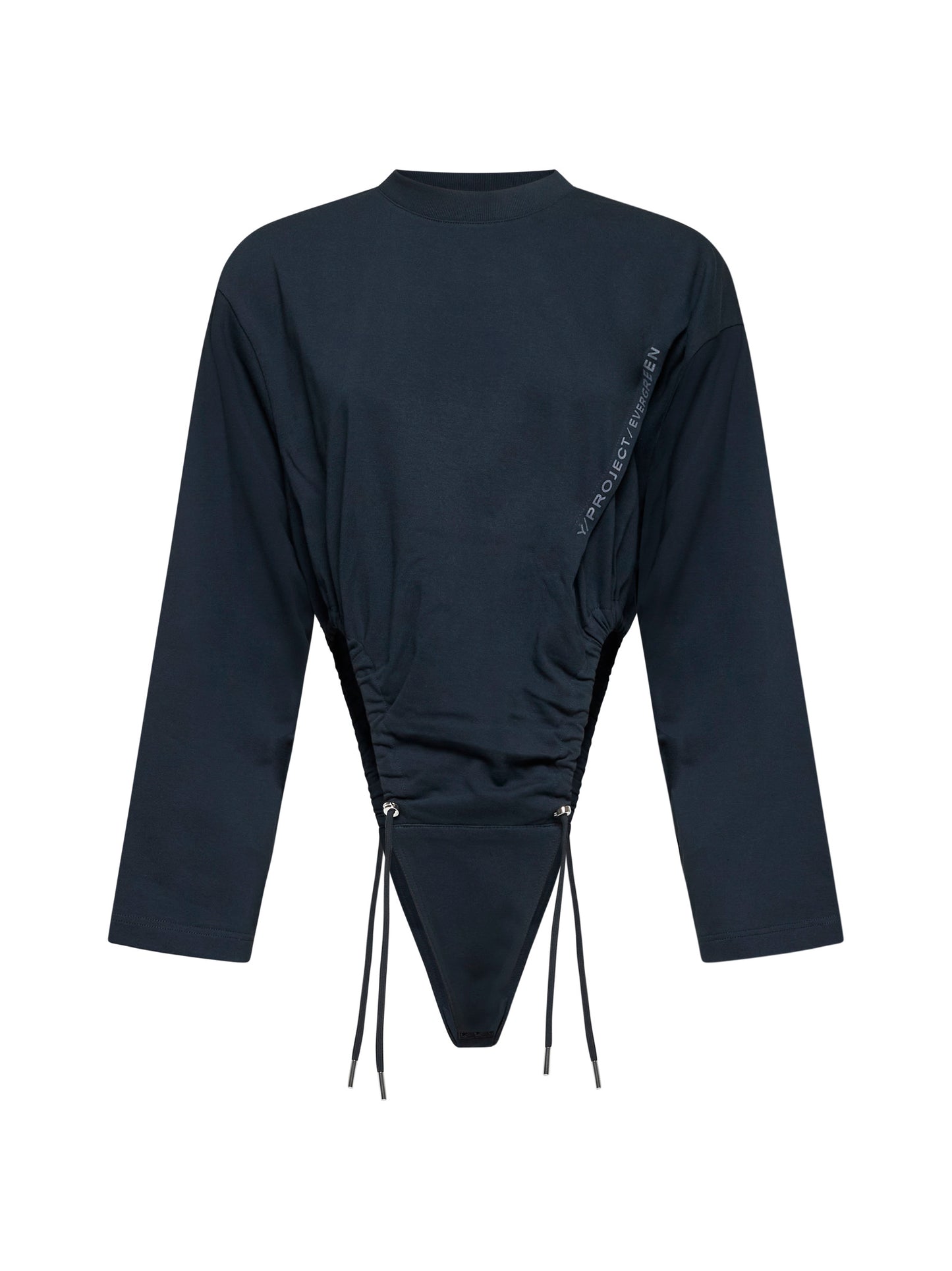 Black cotton EVERGREEN bodysuit