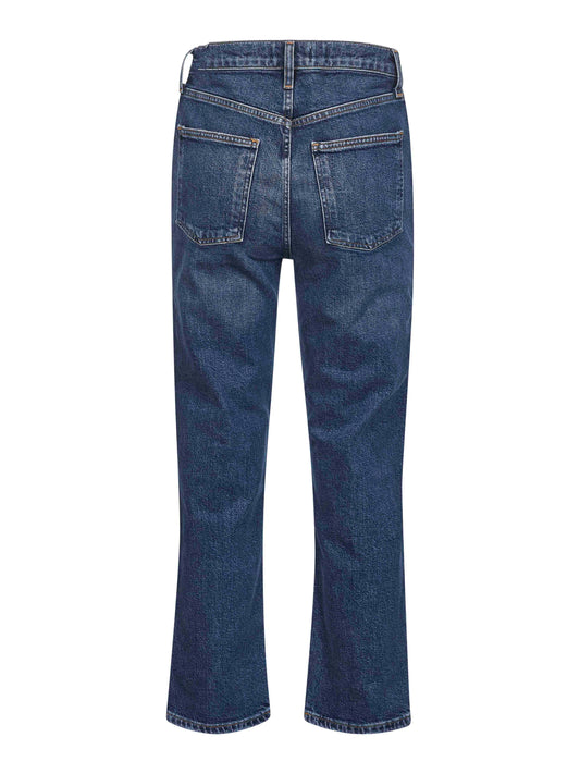 Blue denim 90's Pinch Waist Crop jeans