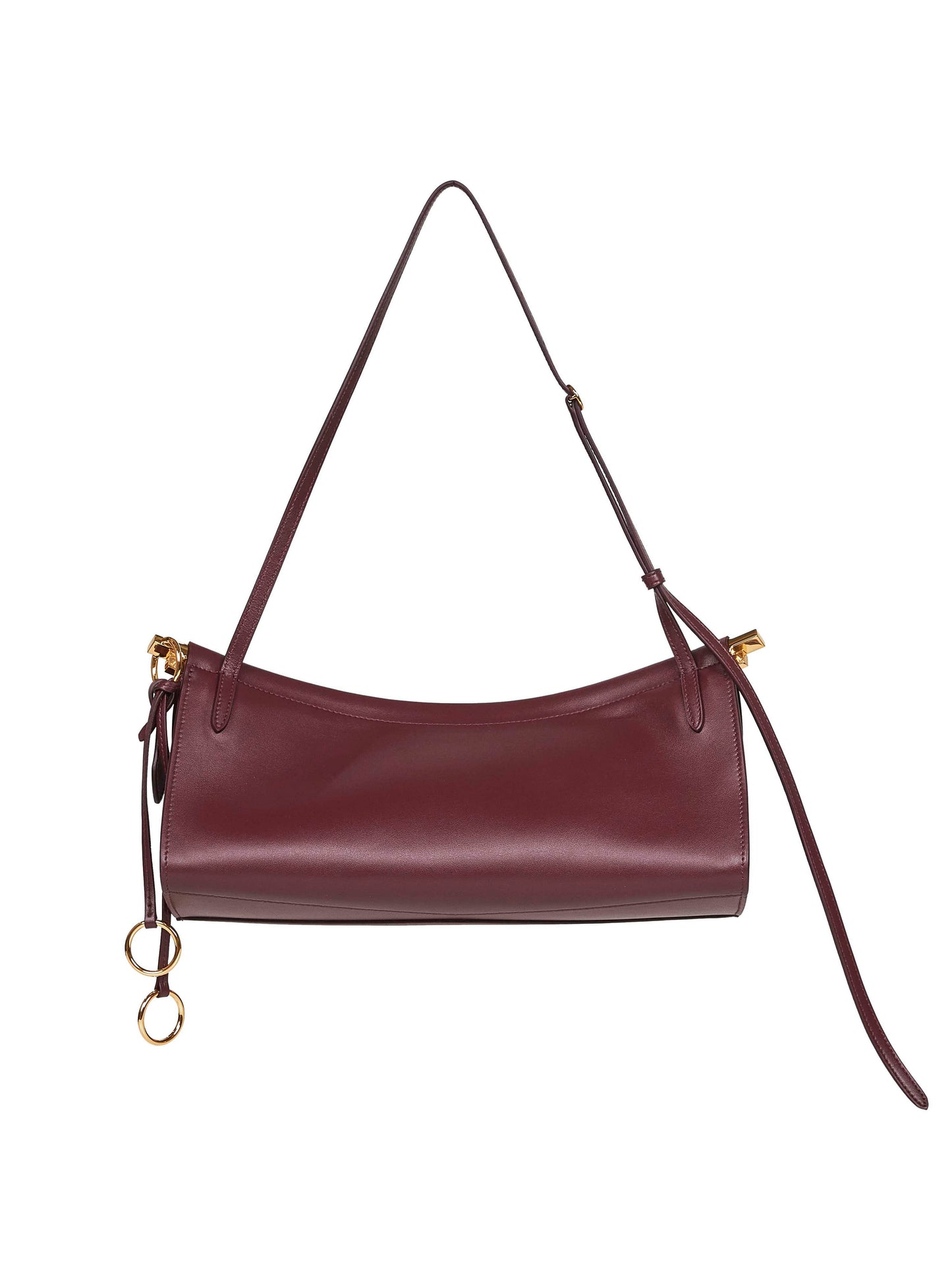 Rouge grenat Le Click East West medium shoulder bag<BR/>