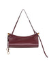 Rouge grenat Le Click East West medium shoulder bag<BR/>
