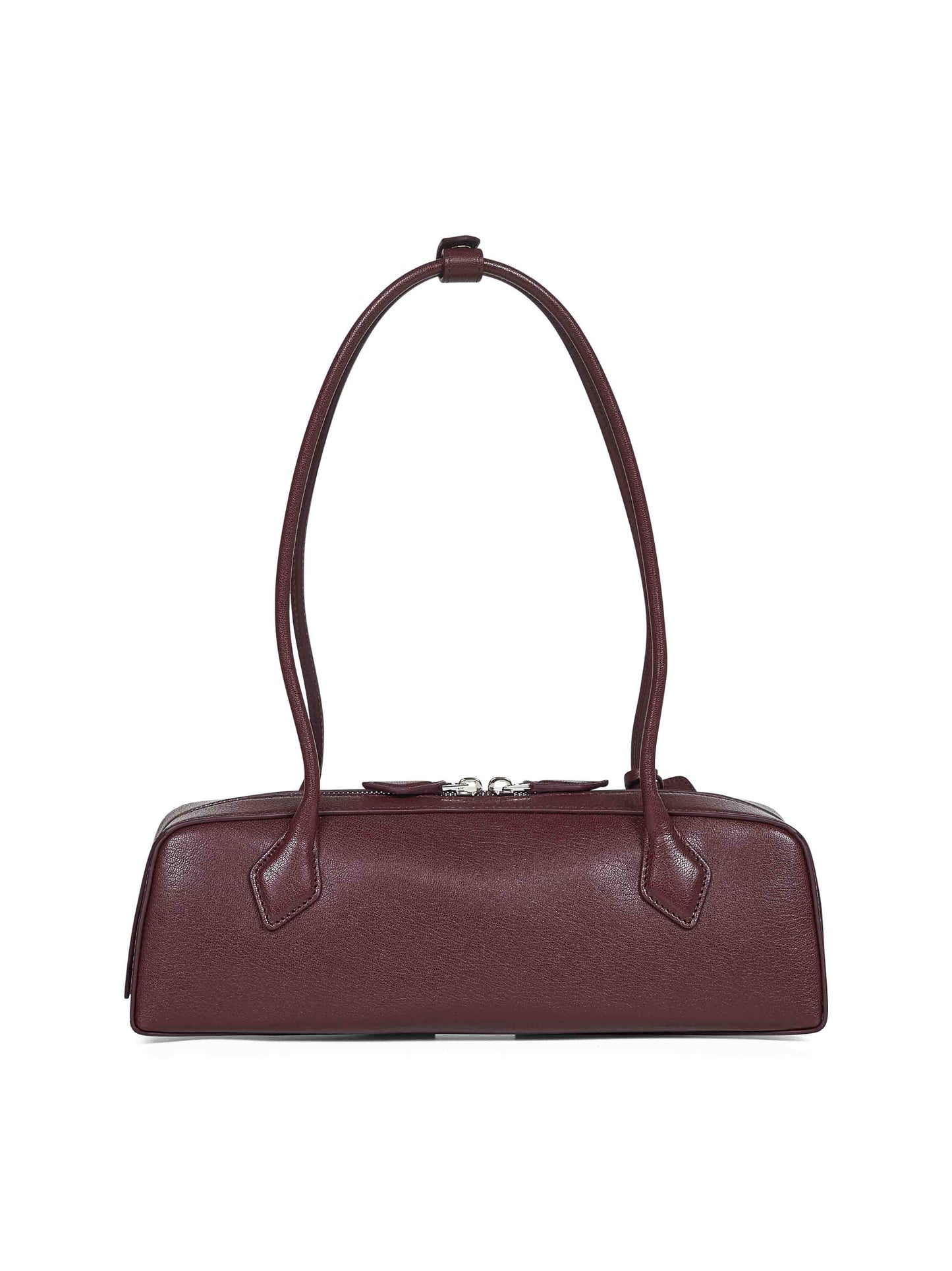 Burgundy Le Teckel medium shoulder bag