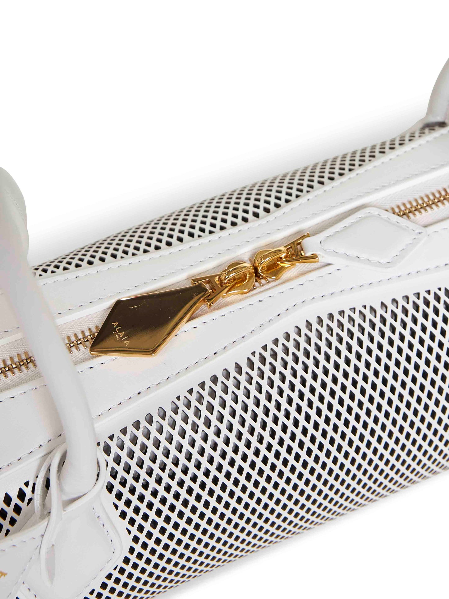 White Le Teckel medium shoulder bag<BR/>