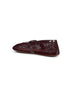 Rouge grenat velvet-effect fishnet ballet flats