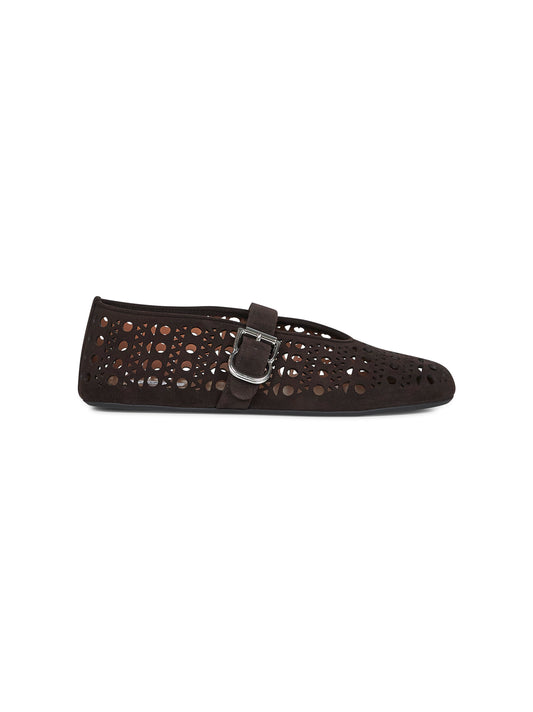 Brown suede Vienne ballet flat