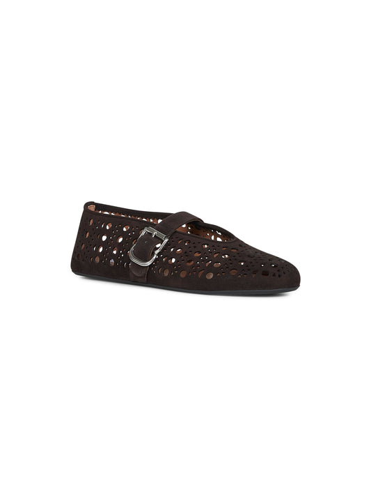 Brown suede Vienne ballet flat