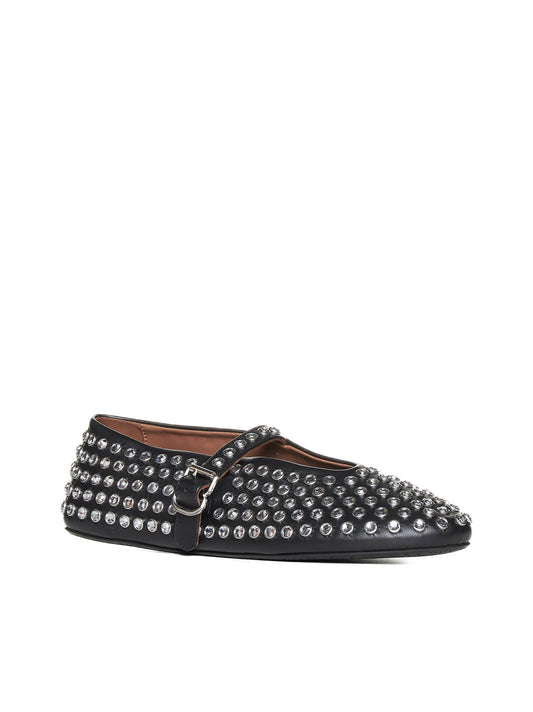 Black ballerinas with rhinestones by Alaïa