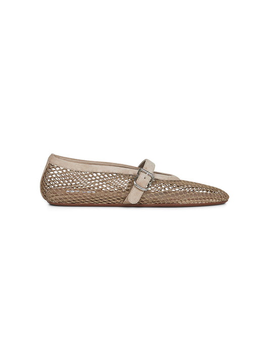 Grege fishnet ballet flats
