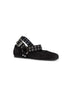 Black suede Flat Biker ballet flats